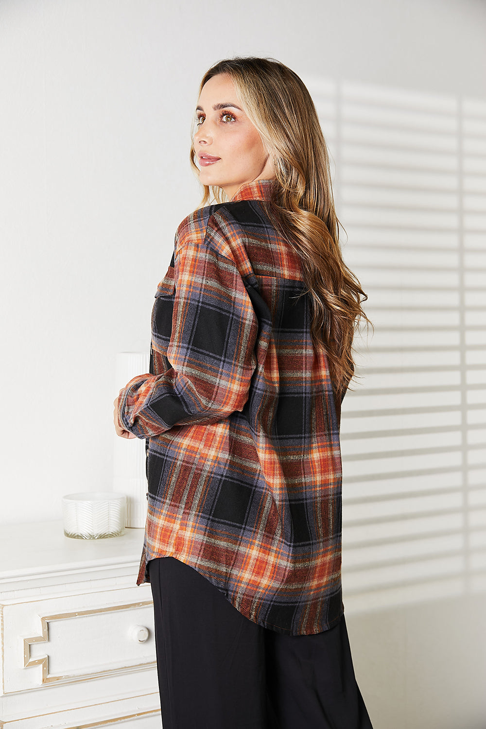 Plaid Dropped Shoulder Shirt - T-Shirts - Shirts & Tops - 16 - 2024