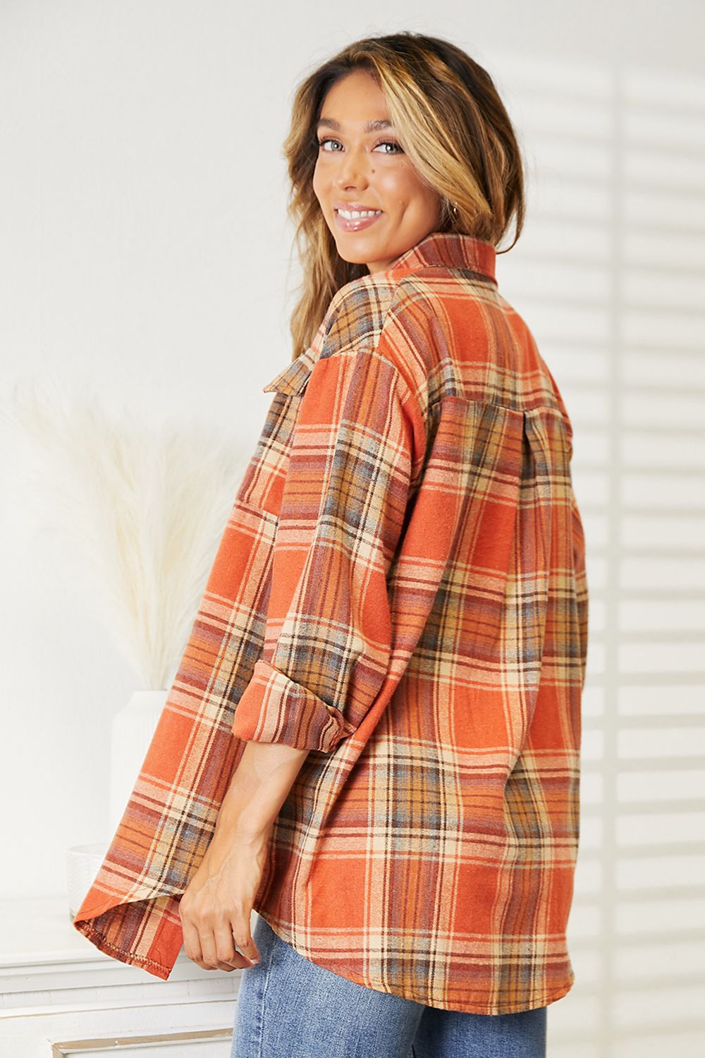 Plaid Dropped Shoulder Shirt - T-Shirts - Shirts & Tops - 32 - 2024