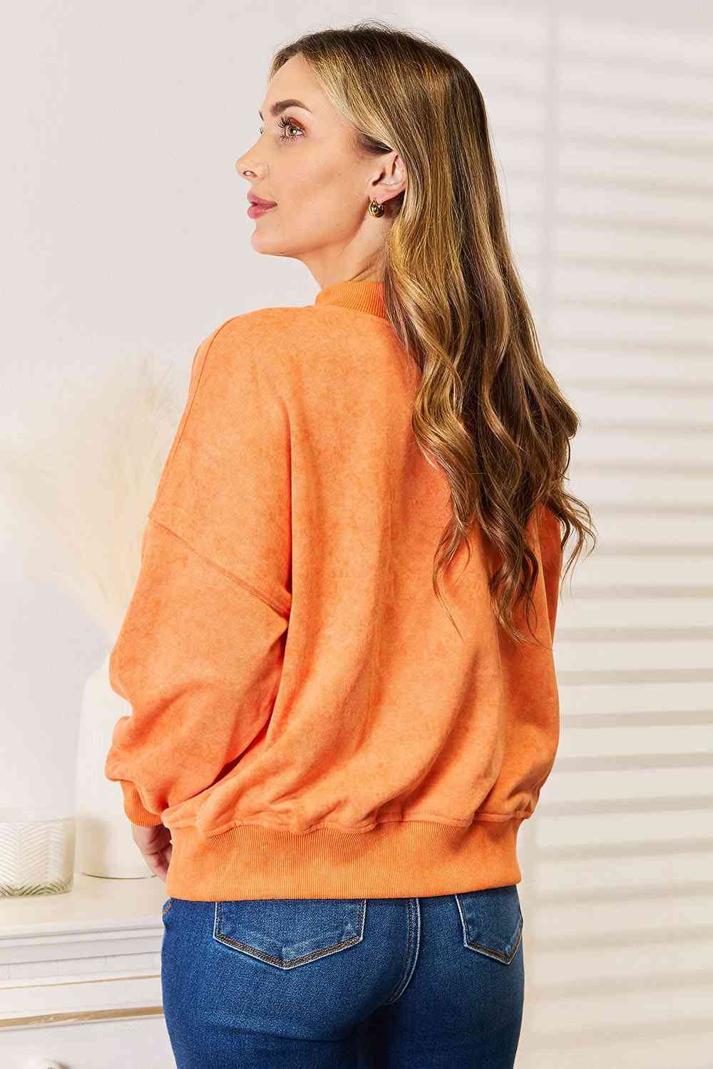 Round Neck Dropped Shoulder Sweatshirt - T-Shirts - Shirts & Tops - 2 - 2024