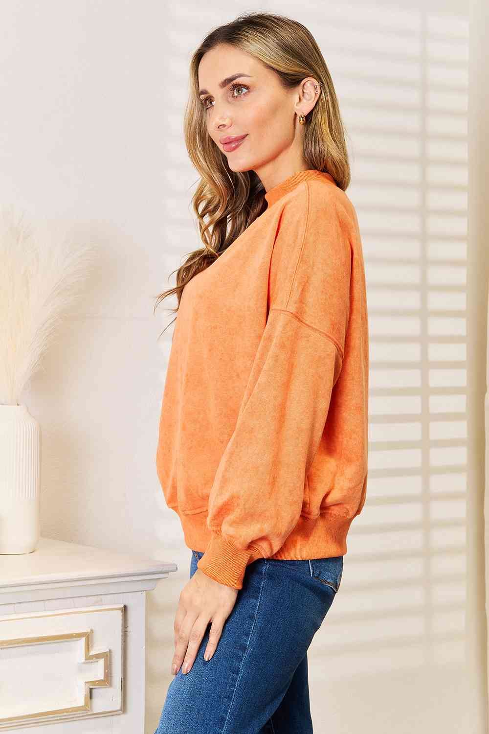 Round Neck Dropped Shoulder Sweatshirt - T-Shirts - Shirts & Tops - 3 - 2024