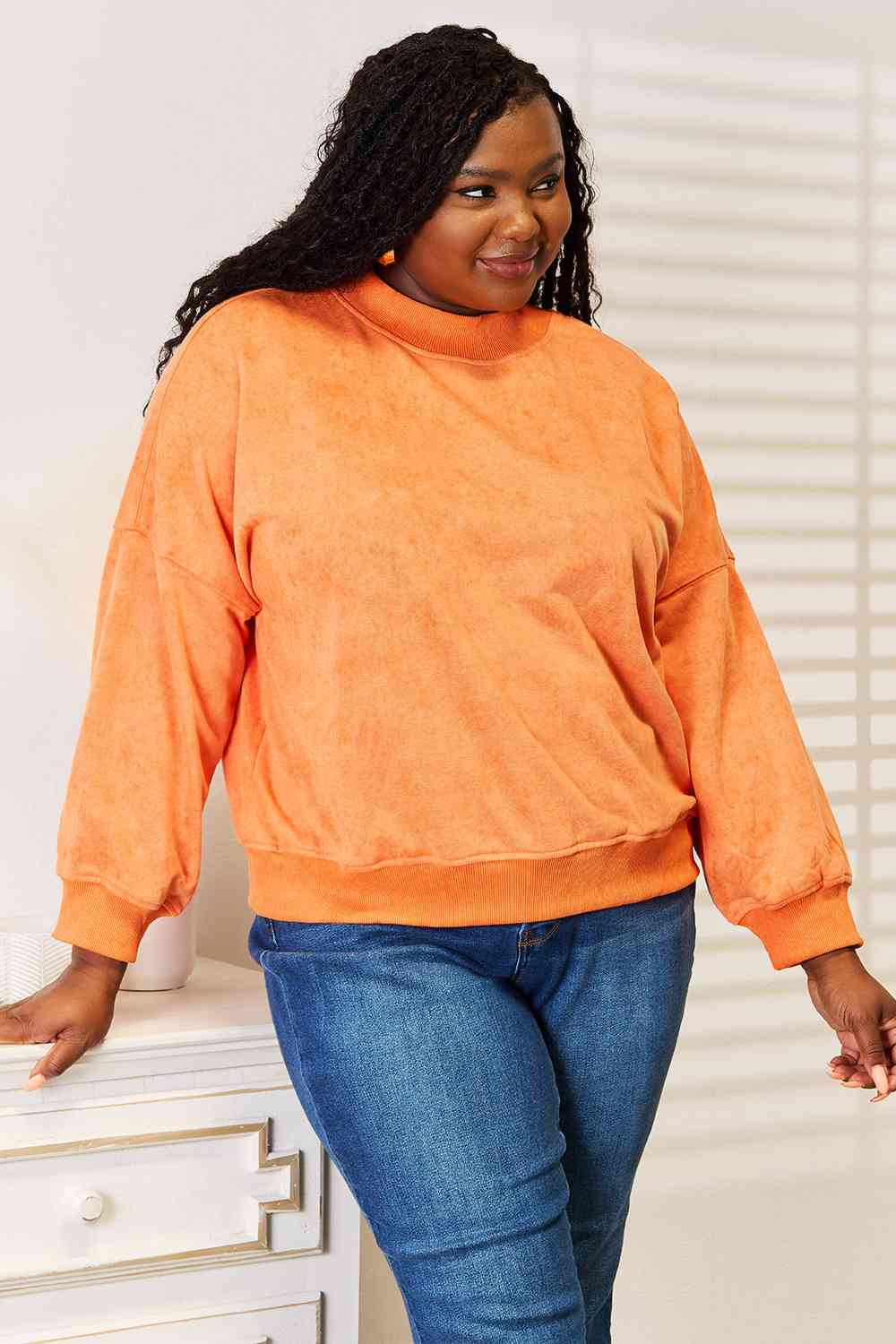 Round Neck Dropped Shoulder Sweatshirt - T-Shirts - Shirts & Tops - 4 - 2024