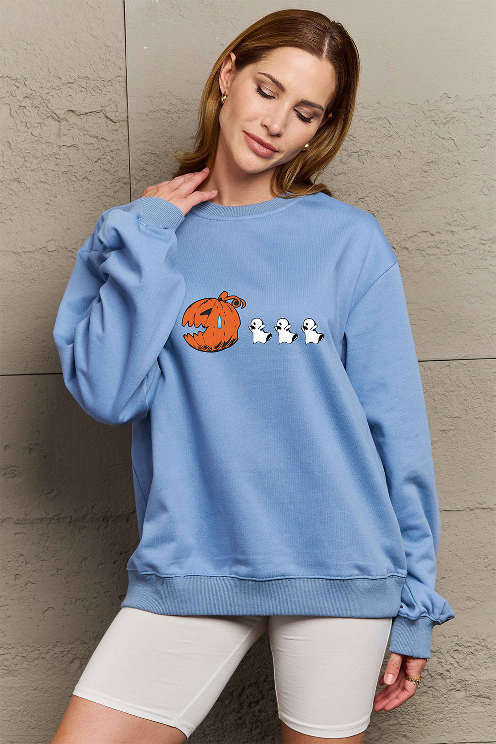 Full Size Graphic Dropped Shoulder Sweatshirt - T-Shirts - Shirts & Tops - 8 - 2024