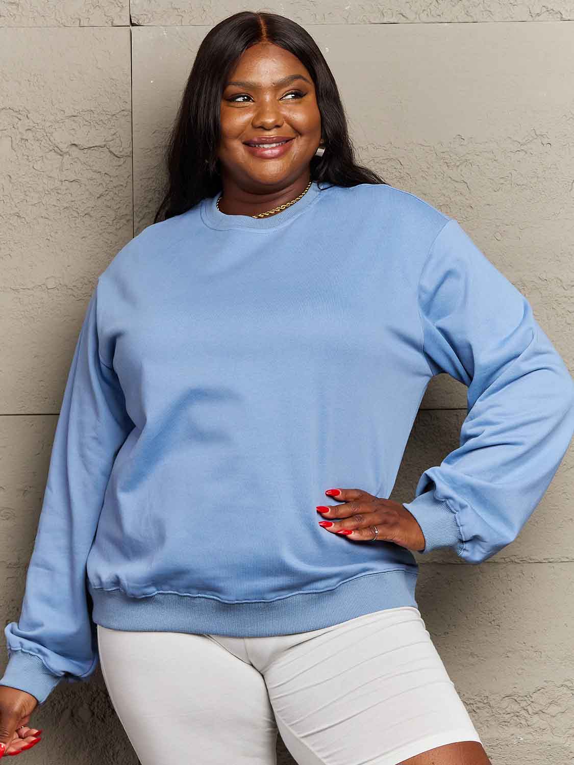 Full Size Dropped Shoulder Sweatshirt - T-Shirts - Shirts & Tops - 25 - 2024