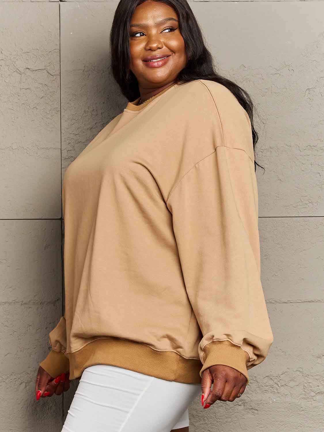 Full Size Dropped Shoulder Sweatshirt - T-Shirts - Shirts & Tops - 20 - 2024