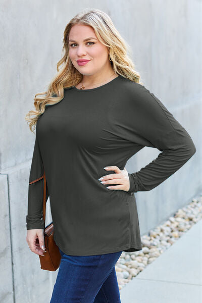 Round Neck Dropped Shoulder T-Shirt - T-Shirts - Shirts & Tops - 30 - 2024