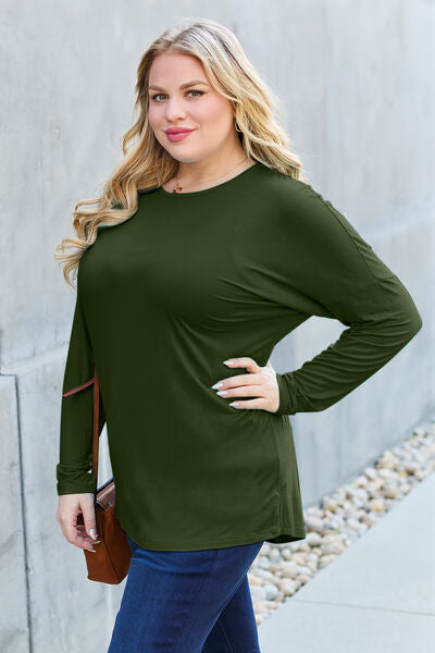 Round Neck Dropped Shoulder T-Shirt - T-Shirts - Shirts & Tops - 6 - 2024