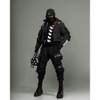 CRB-004 Black Crop Bomber Jacket - Women’s Clothing & Accessories - Jacket - 3