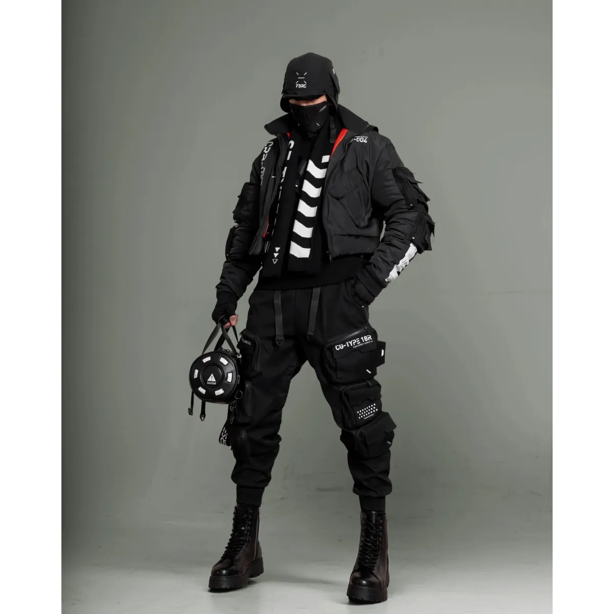 CRB-004 Black Crop Bomber Jacket - Women’s Clothing & Accessories - Jacket - 3