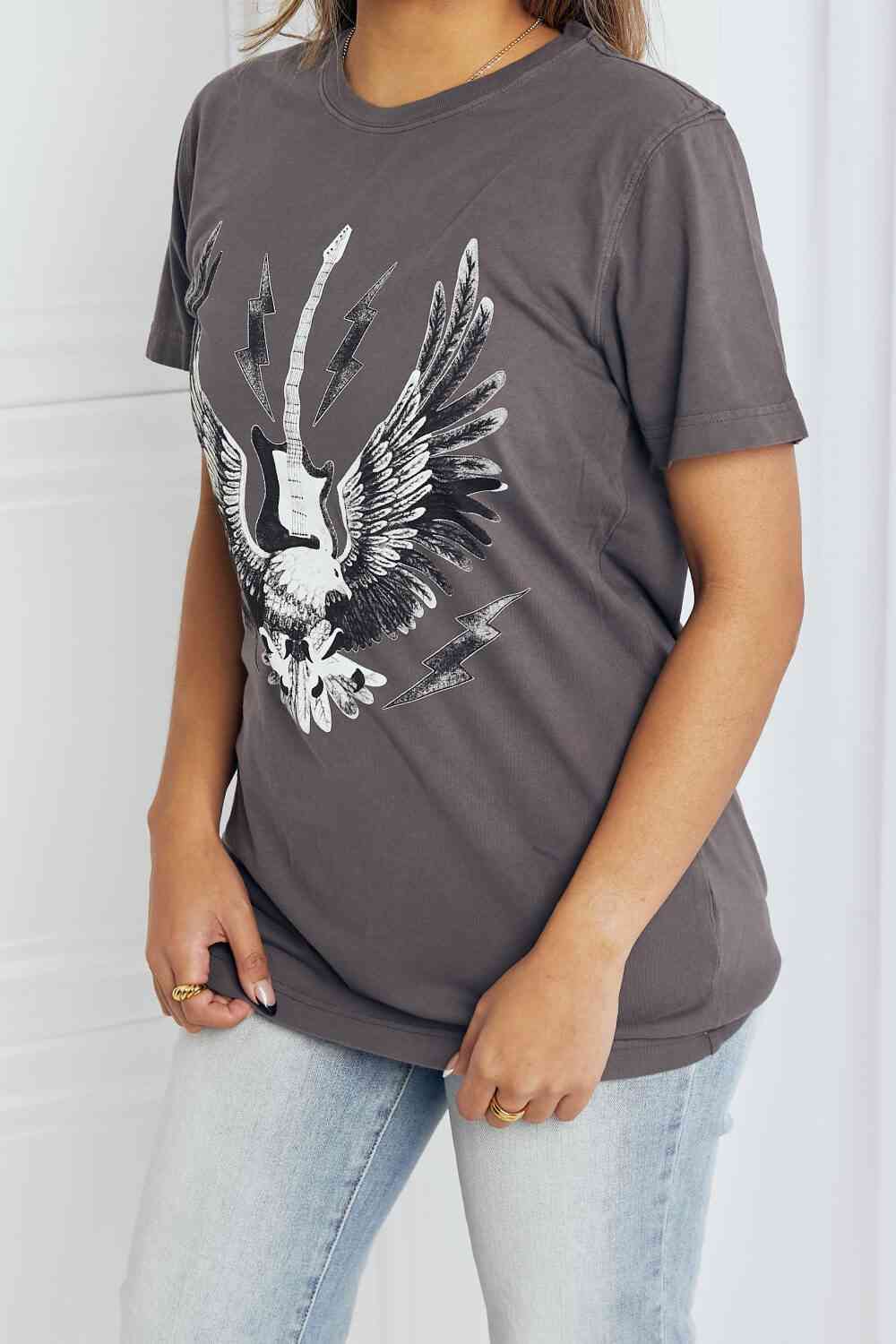 Full Size Eagle Graphic Tee Shirt - T-Shirts - Shirts & Tops - 3 - 2024