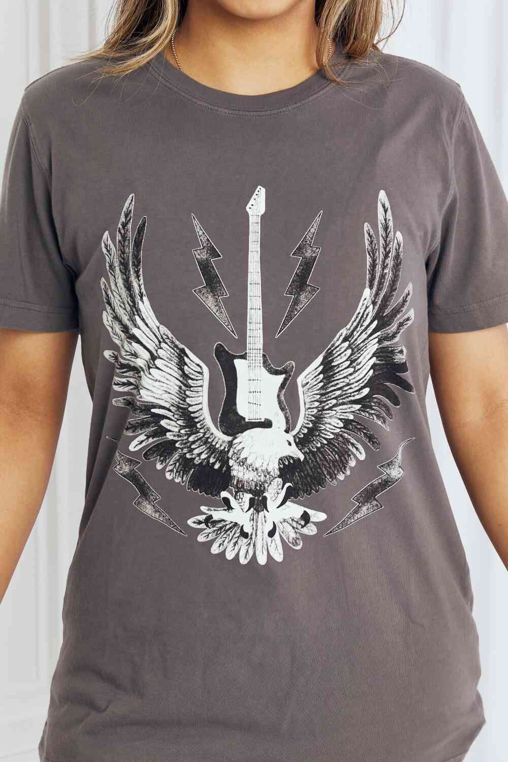 Full Size Eagle Graphic Tee Shirt - T-Shirts - Shirts & Tops - 5 - 2024