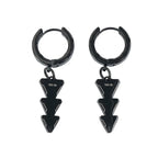 TRS-58 Black Steel Triangle Earrings - T-Shirts - Earrings - 2