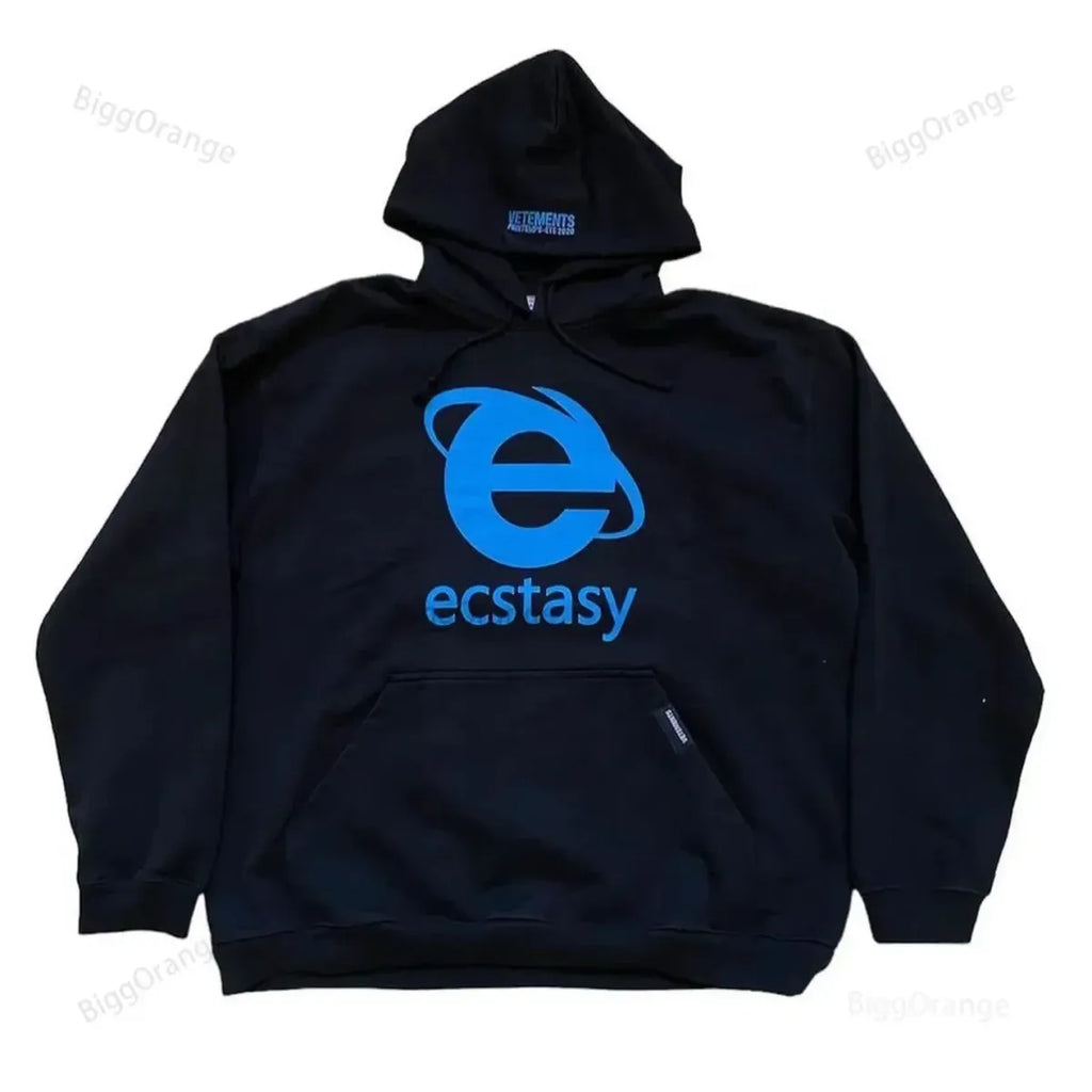 Ecstasy Print Oversized Hoodie - Harajuku Streetwear Pullover for Men & Women - Women’s Clothing & Accessories - 8