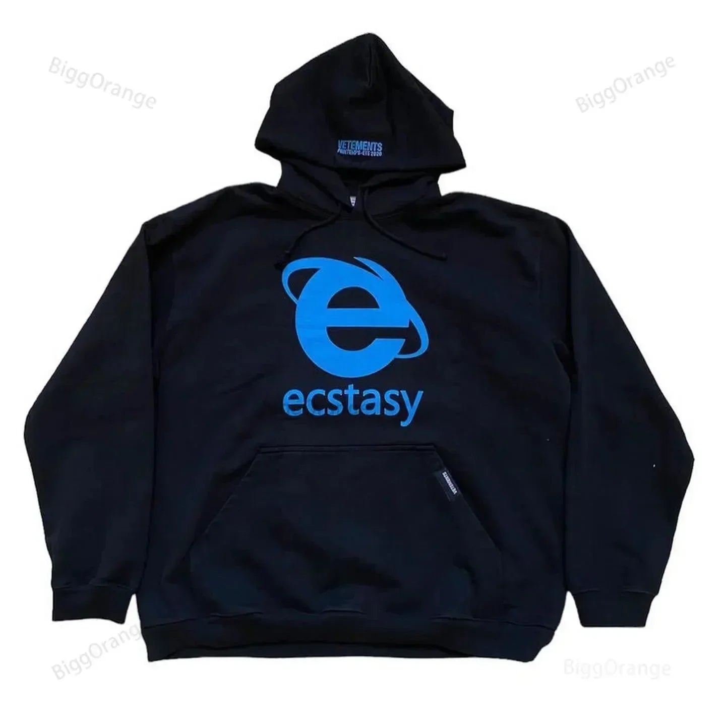 Ecstasy Print Oversized Hoodie - Harajuku Streetwear Pullover for Men & Women - Midnight / S - Women’s Clothing &