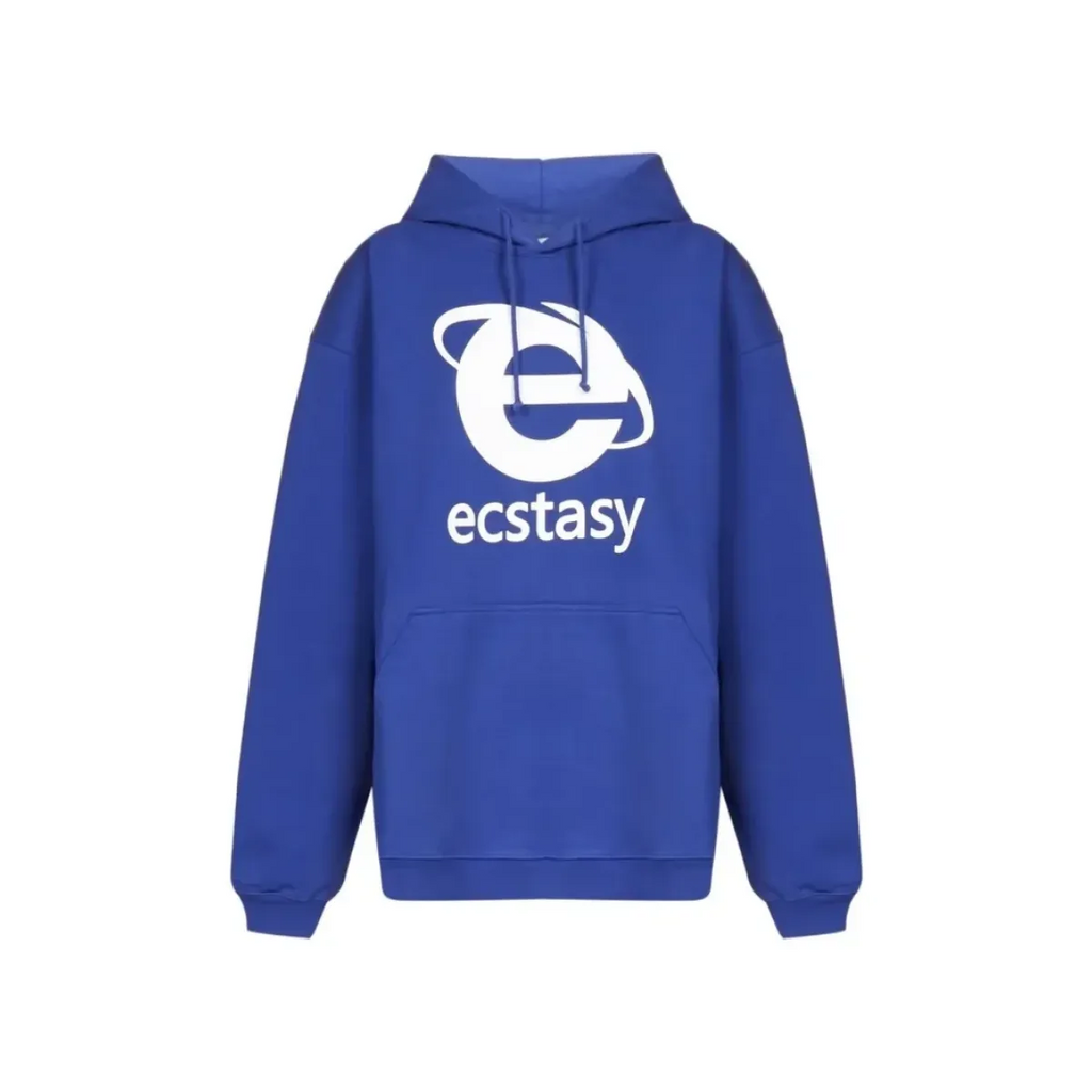 Ecstasy Print Oversized Hoodie - Harajuku Streetwear Pullover for Men & Women - Women’s Clothing & Accessories - 1