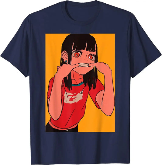 Edgy Anime-Inspired T-Shirt - Dark Blue / S / No | CHINA - T-Shirts - T-Shirts - 2 - 2024