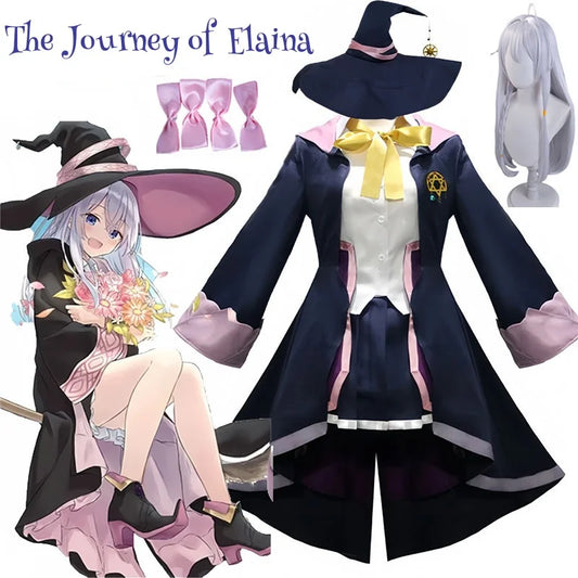 The Journey of Elaina Cosplay Costume - Witch Hat Wig Party Dress - All Dresses - Dance Dresses Skirts & Costumes