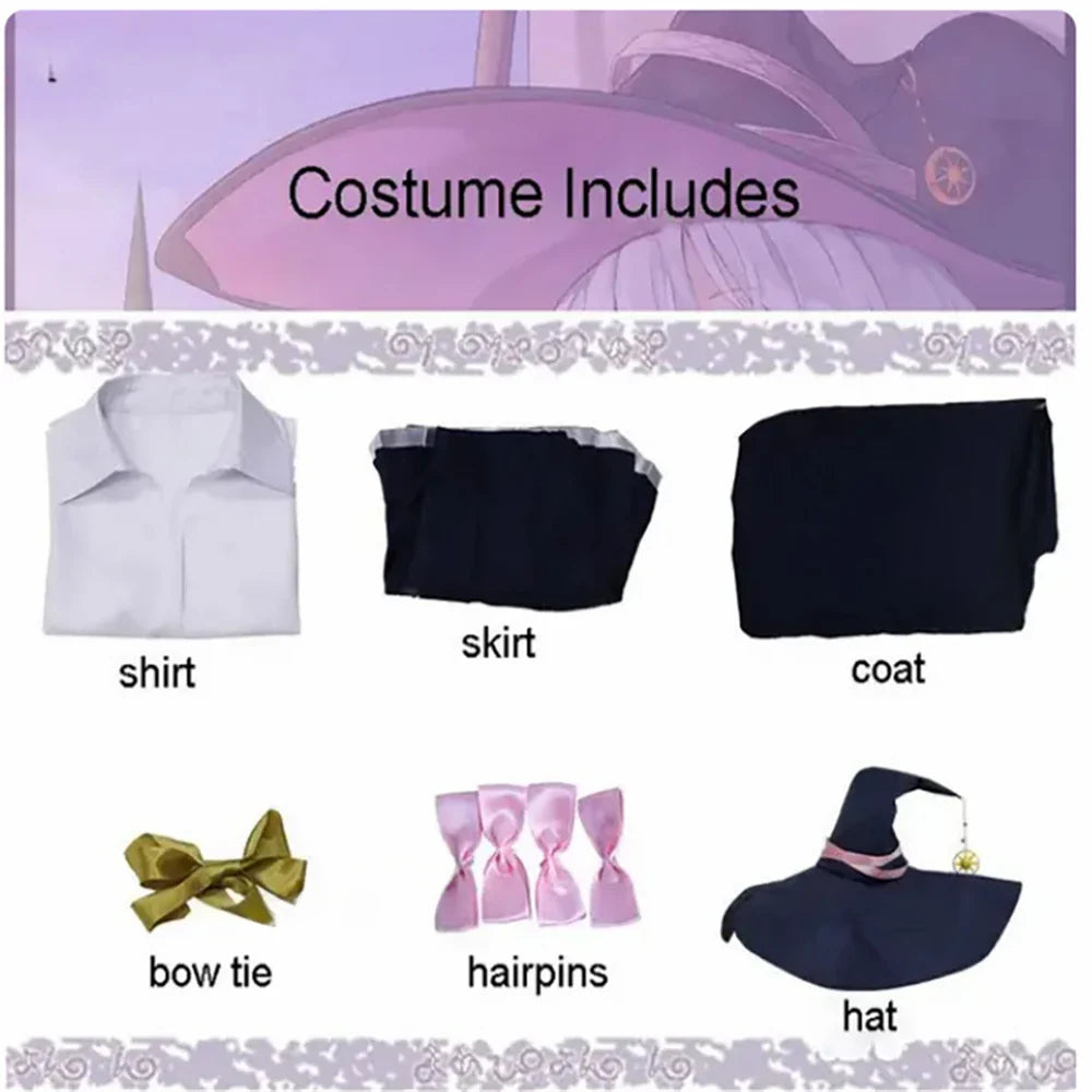 The Journey of Elaina Cosplay Costume - Witch Hat Wig Party Dress - All Dresses - Dance Dresses Skirts & Costumes