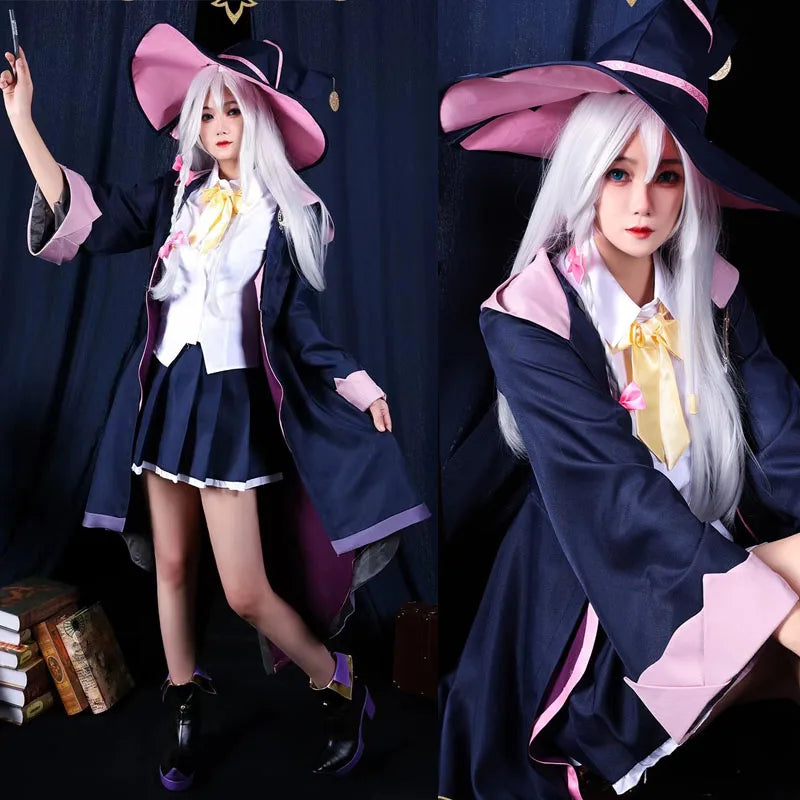 The Journey of Elaina Cosplay Costume - Witch Hat Wig Party Dress - All Dresses - Dance Dresses Skirts & Costumes