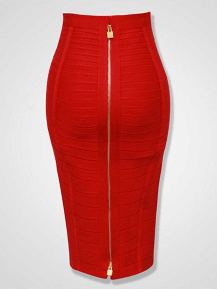 Elastic Bodycon Summer Pencil Skirt - Red / XXL - Bottoms - Skirts - 35 - 2024