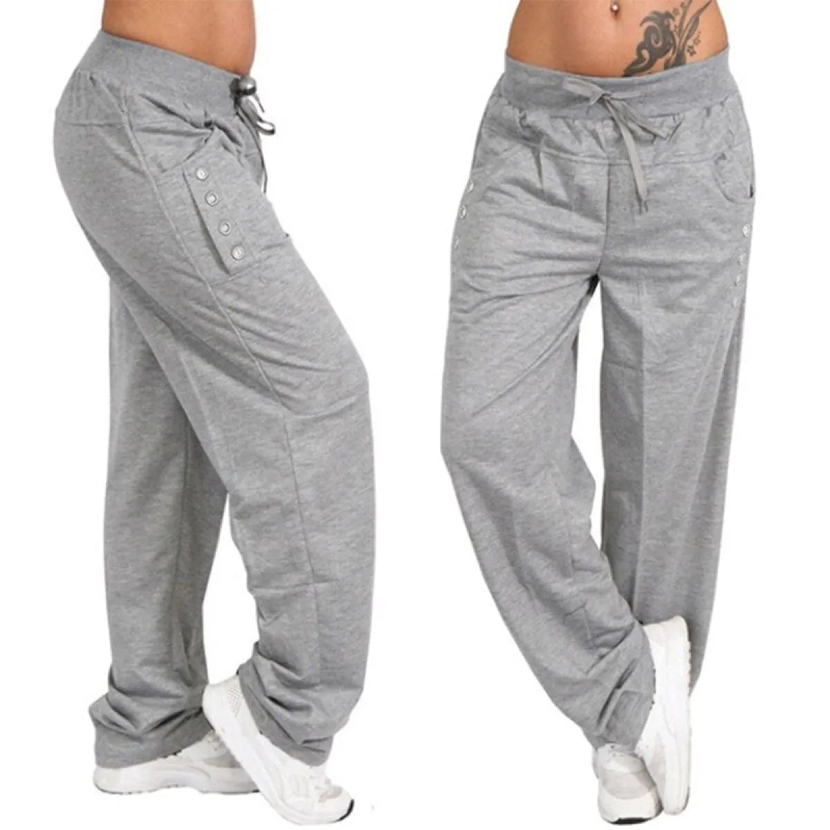 Elastic Waist Jogger Trousers - Bottoms - 8