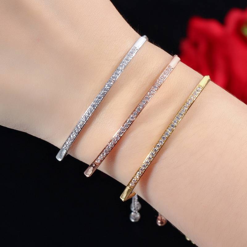 Elegant Bangle Bracelet - Women’s Jewelry - Bracelets - 3 - 2024