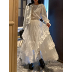 Lace Layered Long Skirt – Elegant Gothic Lolita Princess - Bottoms - Skirts - 1