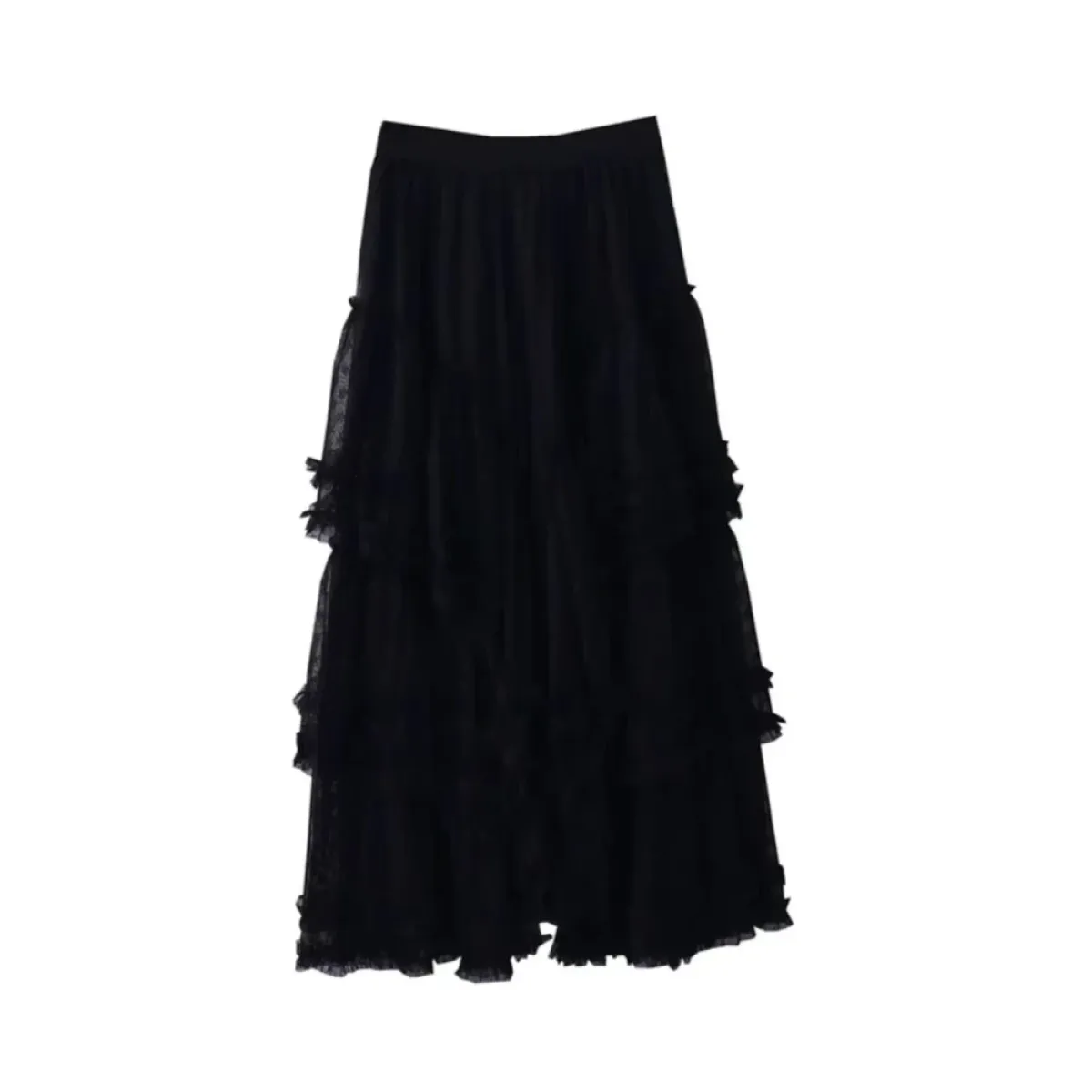 Lace Layered Long Skirt – Elegant Gothic Lolita Princess - Bottoms - Skirts - 3