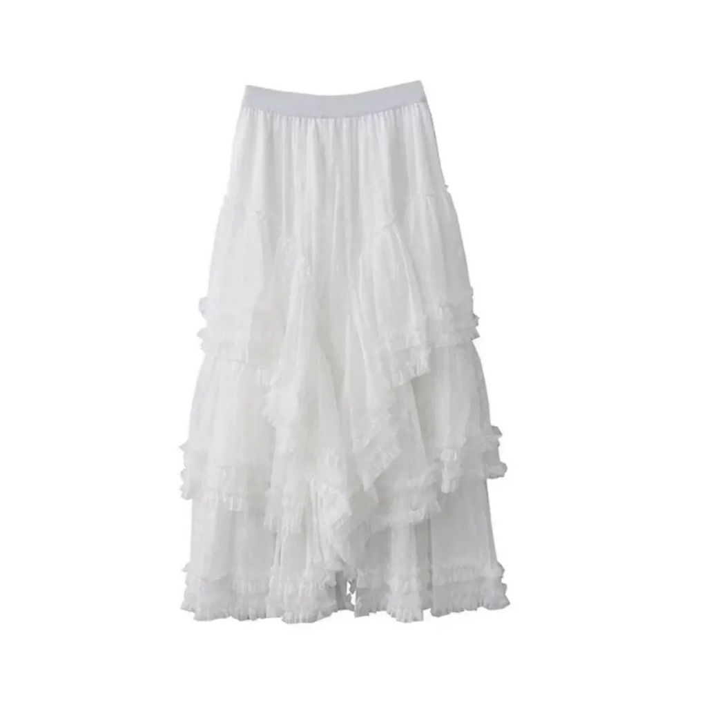 Lace Layered Long Skirt – Elegant Gothic Lolita Princess - Bottoms - Skirts - 4