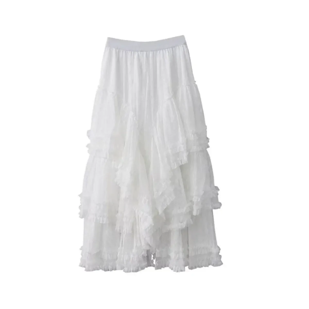 Lace Layered Long Skirt – Elegant Gothic Lolita Princess - Bottoms - Skirts - 4