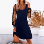 Elegant Mesh Sleeve Mini Dresses - All Dresses - 9