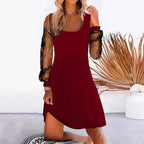 Elegant Mesh Sleeve Mini Dresses - All Dresses - 8