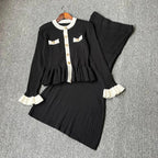 Elegant Ruffled Knit Maxi Dress with V-Neck - All Dresses - Maxi Dress - 13