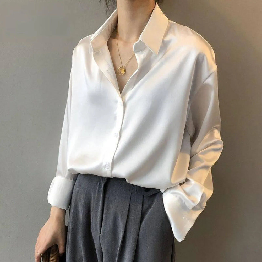 Elegant Silk Shirt - T-Shirts - 1