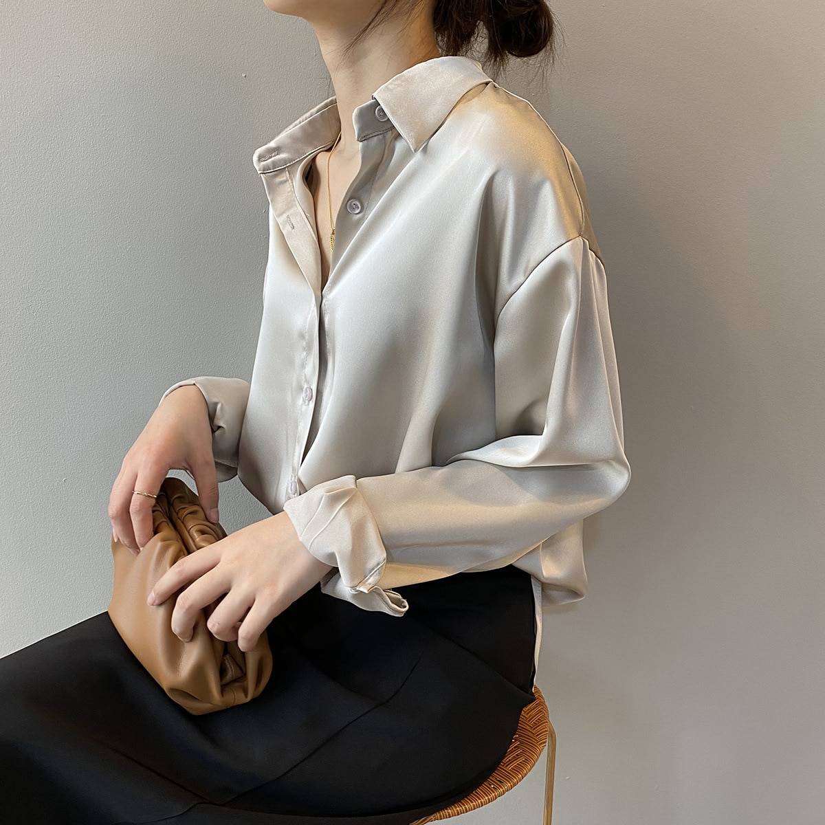 Elegant Silk Shirt - T-Shirts - Shirts & Tops - 10 - 2024