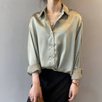Elegant Silk Shirt - T-Shirts - 24