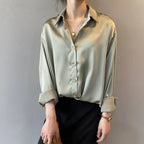 Elegant Silk Shirt - T-Shirts - 4
