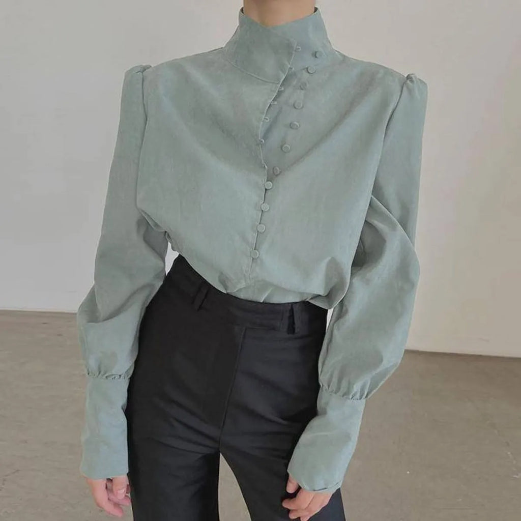 Elegant Turtleneck Blouse - Women’s Clothing & Accessories - 3