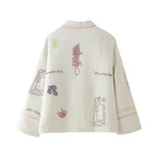 Embroidered Cotton Winter Jacket – Minimalist Chic - Jackets & Coats - Jacket - 5