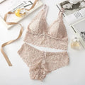 Lace Bra and Panty Set – Seamless Wire-Free Embroidered Lingerie - Women’s Clothing & Accessories - Lingerie Sets - 10