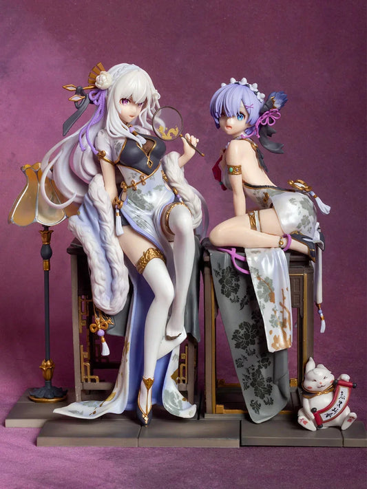 Re:Zero Cheongsam Rem & Emilia Anime Figure - 22CM - Anime - Action & Toy Figures - 1 - 2024