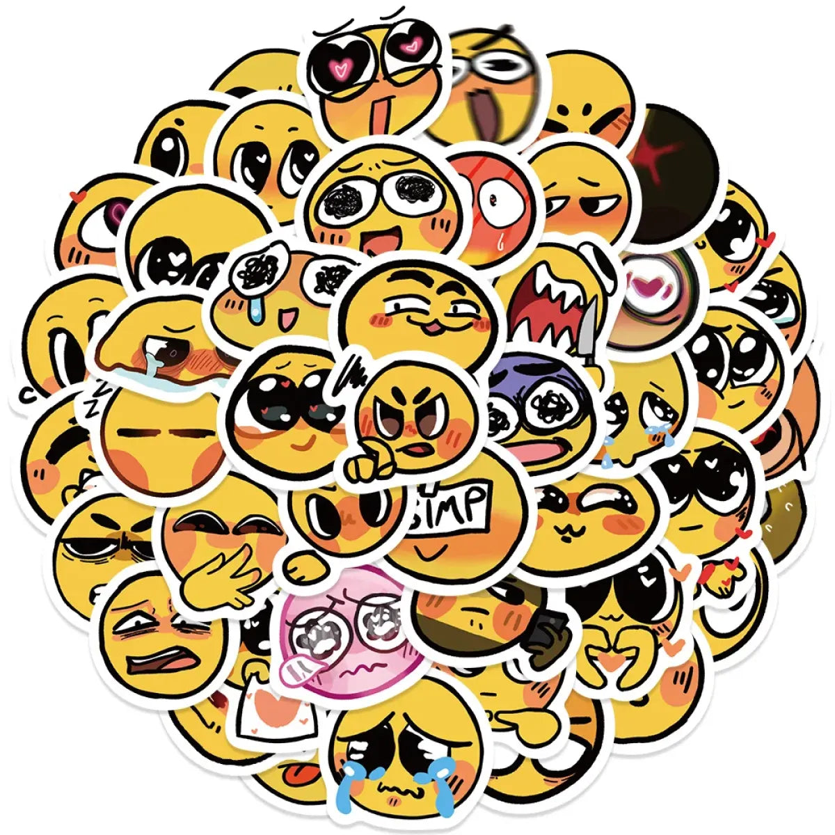 Emoji Funny Face Stickers Pack For Decorating Laptop Kawaii Stop emoji-funny-face-stickers-pack-for-decorating-laptop-kawaii-stop