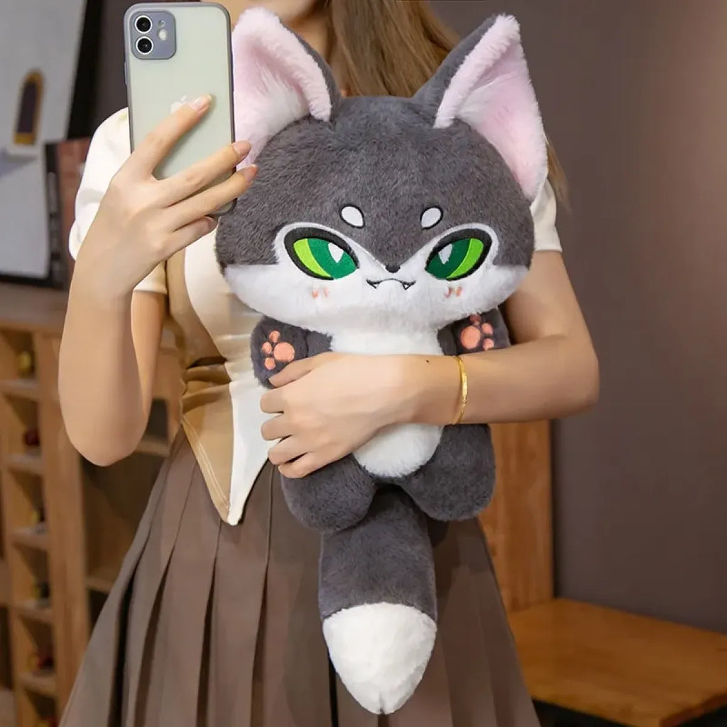 Kawaii Emotion Wolf Plush Toy - Cute Stuffed Wolf Doll - Valentines Day Collection - 1