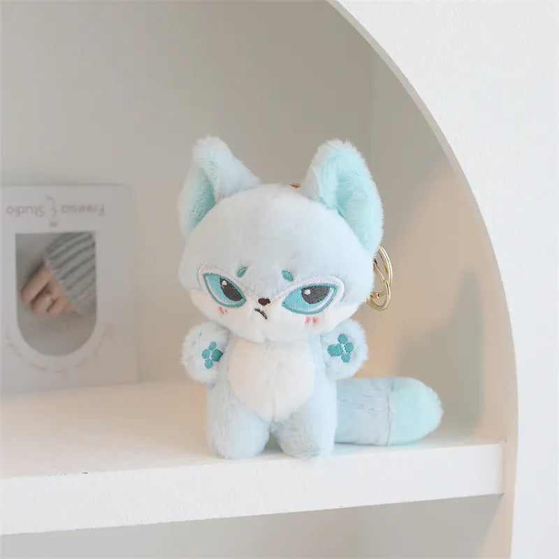 Kawaii Emotion Wolf Plush Toy - Cute Stuffed Wolf Doll - All Products - Stuffed Animals - 2024 - 13 - blue 13cmkeychain