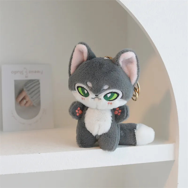 Kawaii Emotion Wolf Plush Toy - Cute Stuffed Wolf Doll - All Products - Stuffed Animals - 2024 - 15 - grey13cmkeychain