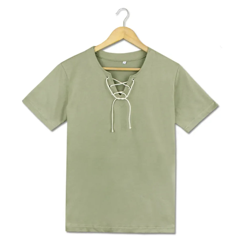Eren Jaeger Cosplay Green Lace-Up T-Shirt - T-Shirts - Cosplay Outfit - 4