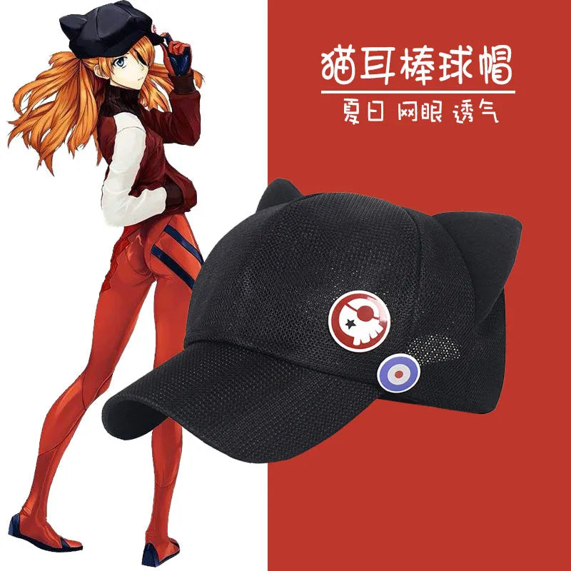 EVA Shikinami Asuka Rangure Cozy Cat Ear Fleece Cap - All Products - Apparel & Accessories - 1 - 2024