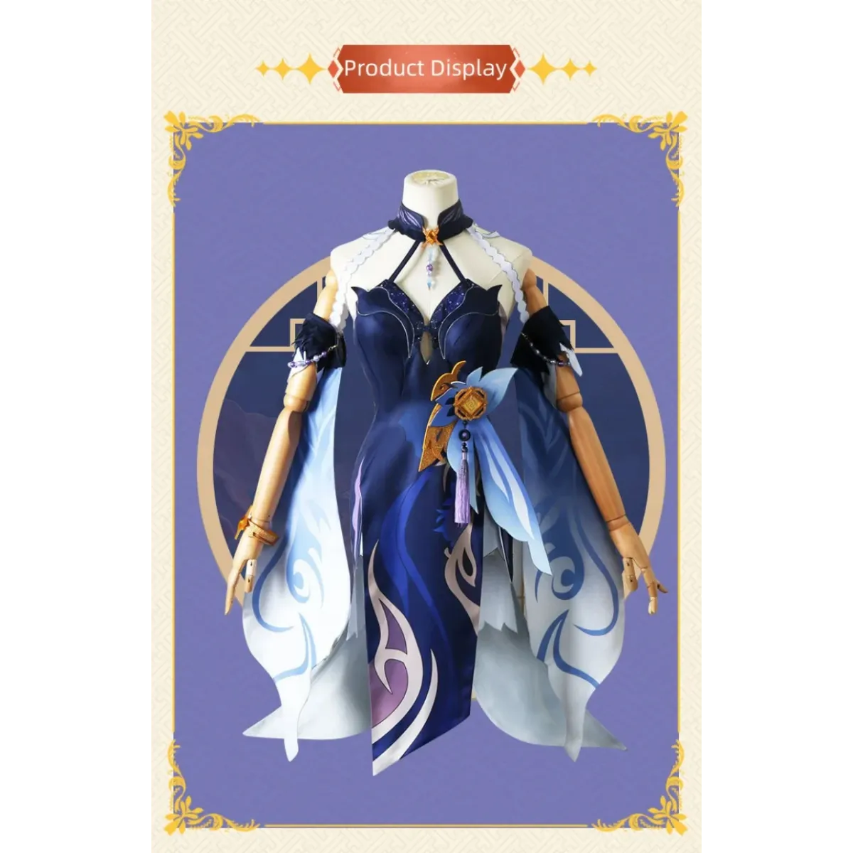 Ningguang Orchid’s Evening Gown Cosplay Dress Set - All Dresses - Cosplay - 3