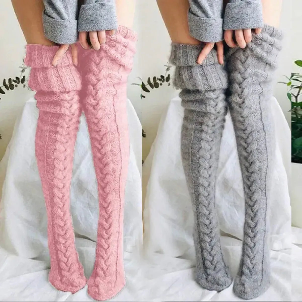 Extra Long Thigh High Stockings - Harajuku Winter Leg Warmers - Socks & Hosiery - 1