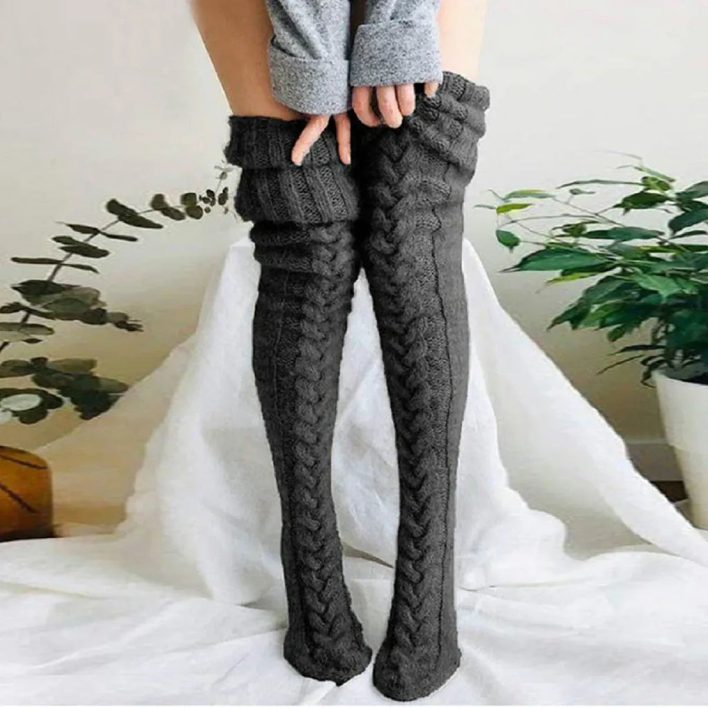 Extra Long Thigh High Stockings - Harajuku Winter Leg Warmers - Socks & Hosiery - 3
