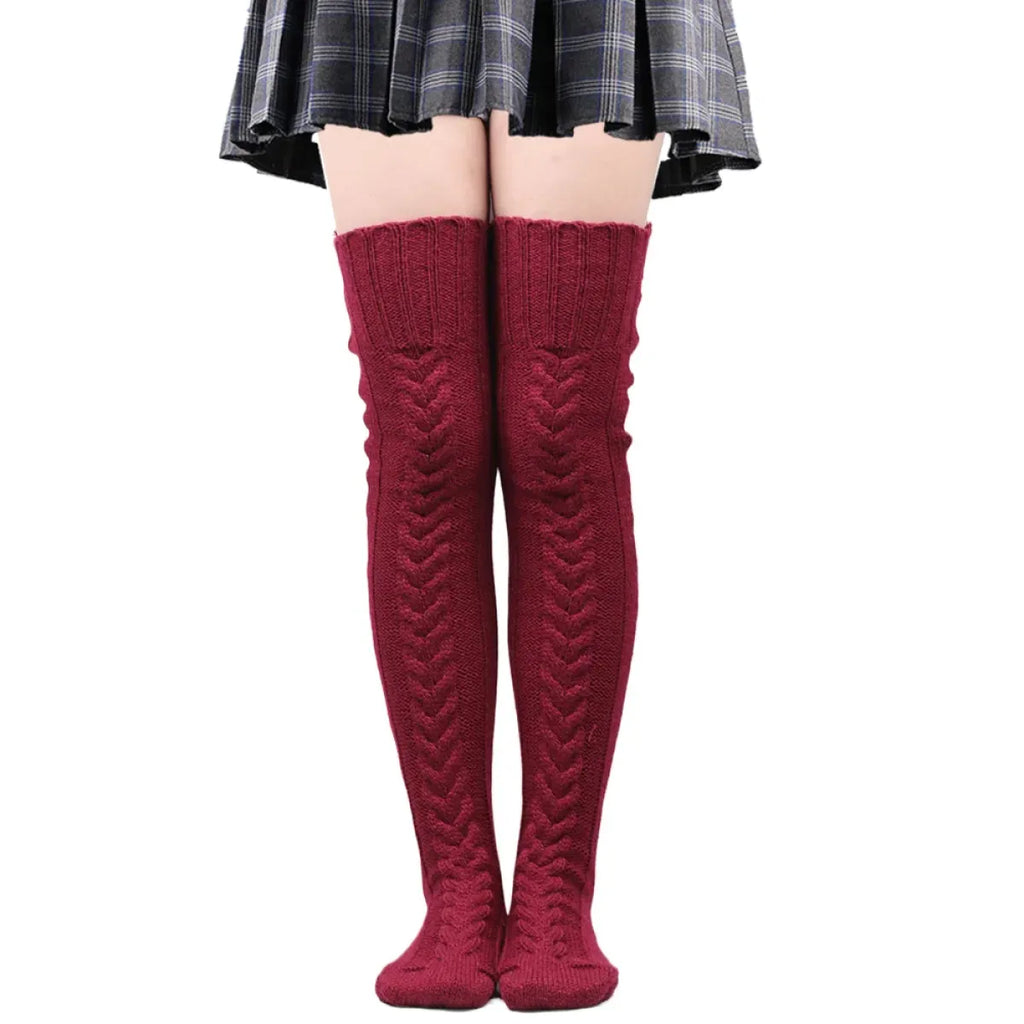 Extra Long Thigh High Stockings - Harajuku Winter Leg Warmers - Socks & Hosiery - 13